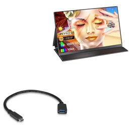 BoxWave Cable Compatible with UPERFECT QLED Portable Monitor N156N01 (15.6 in) - USB Expansion Adapter, Add USB Connected Hardware to Your Phone