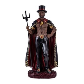 DRW Exu Orisha Guardian of Communication Hand Painted Resin Figurine 14 x 10 x 31 cm