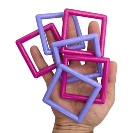 Mandarin Bird Toys 2073 Pk6 Big Square Rings Mandarin Bird Toys by M&M