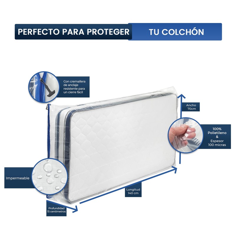 ASK Pack Mattress Protector Covers with Anchor Zip - Sizes