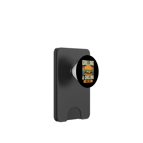 Grilling And Chilling Since 2002 Hamburger Theme Birthday PopSockets PopWallet