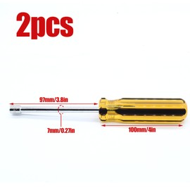 Auvotuis 2Pcs 5.5mm Socket Wrench Screwdriver, Hexagon Nut Driver with Steel Cushion Grip for Easy Hand-Making and Repair Projects