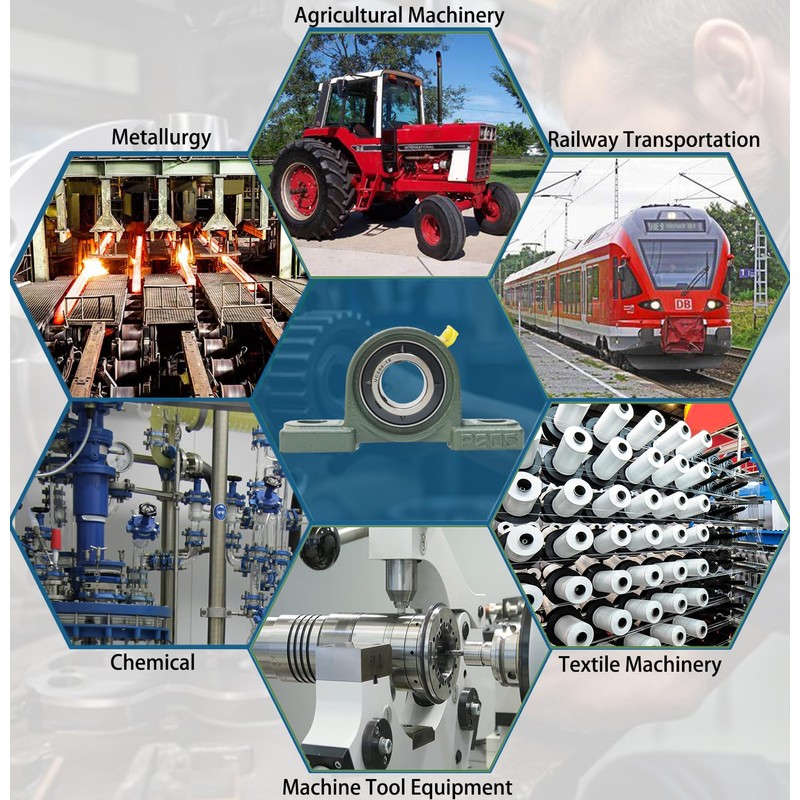 Tonmp 4 Pack UCP205-16 Pillow Block Mounted Ball Bearing -