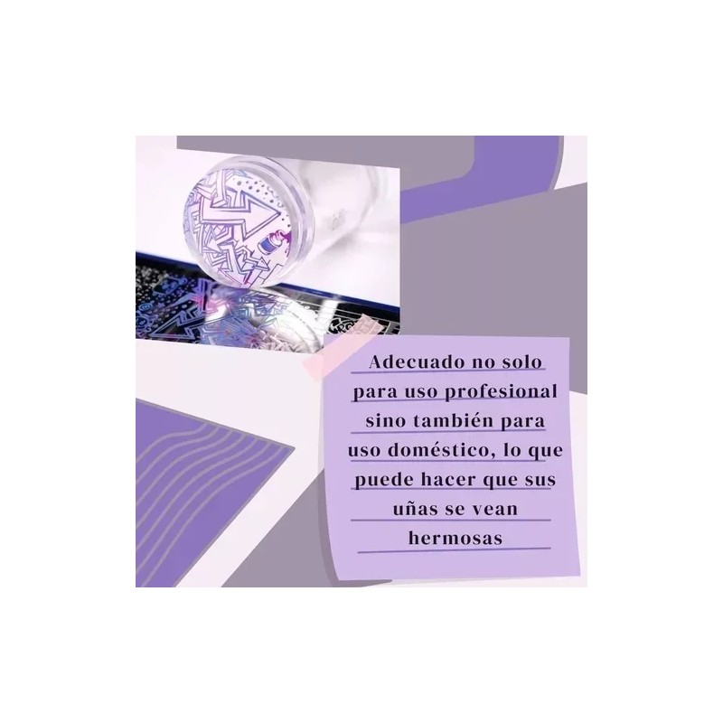 Universo en Linea Kit Estampador De Sellos Para Uñas Con