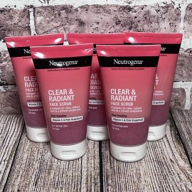 Neutrogena Lot Of 5 Neutrogena Clear & Radiant Daily Exfoliating Face Scrub Vit C 150ml New