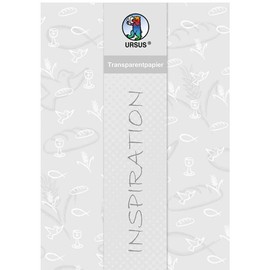Ursus 50184627 White Line tracing paper, Christian symbols, DIN A4, 5 sheets, 115 g/m², printed on one side, ideal for crafting invitations and festive table decoration