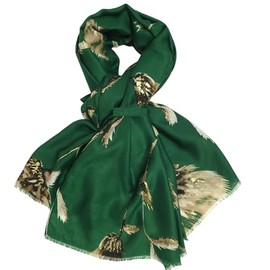GFM® Women's Floral Print Spring Summer Scarf (FP3) (Dusty Miller-Green)(PSCF-FP3-YW-DustyMiller-HR)