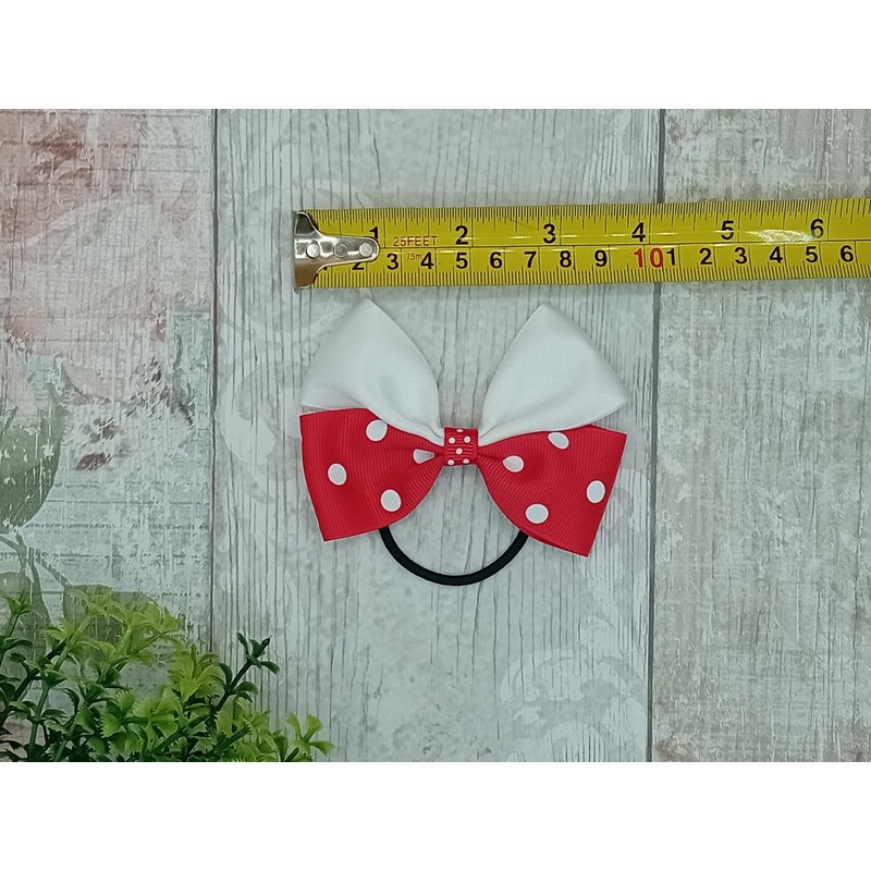 Pack Of 2 Red & White Polka Dot Satin Ribbon
