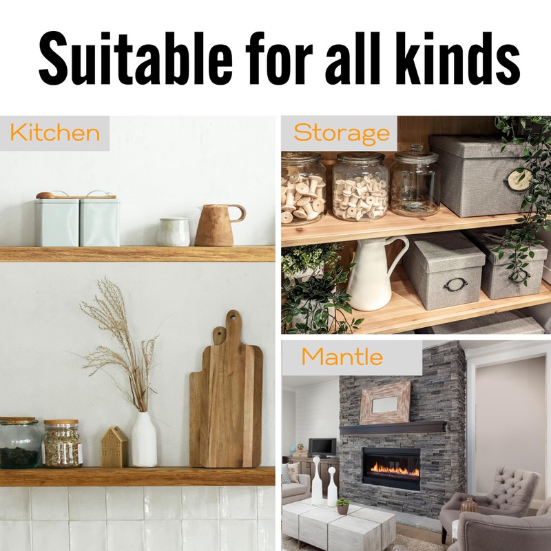 EVALD Heavy Duty Floating Shelf Bracket | 8-Inch Floating Mantel