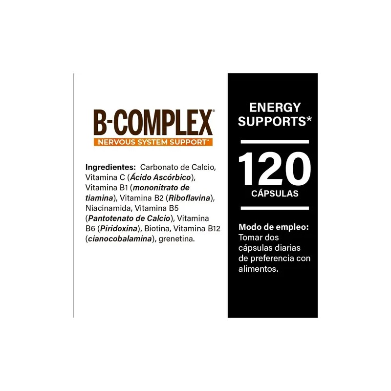 Complejo B Sistema Nervioso 120 Cáps De 700mg B-complex, Naturelab