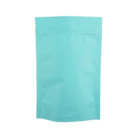 QQ Studio Pack of 100 Matte Color Stand-Up Mylar Foil Resealable Zipper Pouches (5.5" x 7.8", Matte Sky Blue)