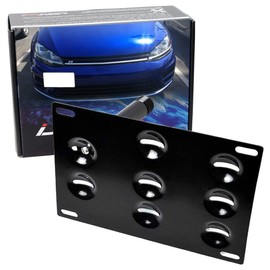 iJDMTOY No Drill Front Bumper Tow Hook License Plate Mounting Bracket Adapter Kit Compatible with Volkswagen: 2015-2021 VW MK7 GTI Golf