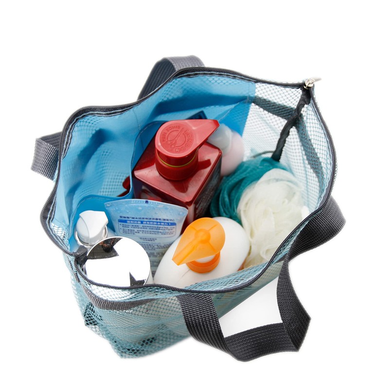 TOPASION Mesh Shower Caddy Bag Portable Hanging Toiletry and Bath