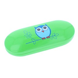 Glasses case for children, frog, owl, turtle (green (owl))