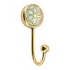 G Decor Mother of Pearl Patterned Gold Brass Coat Hook