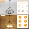6-Light Farmhouse Chandelier for Dining Room 21.65”Rustic Chandeliers Imitation Wood