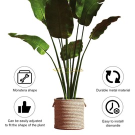 Pack of 2 Monstera Trellis, Plant Support Monstera, Trellis Monstera, Provides Plants the Necessary Physical Hold, for Plant Growing Indoors and Outdoors (Gold and Transparent)