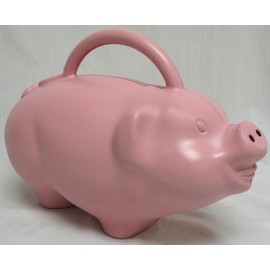 Pig Watering Can, Pink, 1.75 Gallons