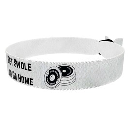 Get Swole or Go Home Motiv - Fitness Stoffarmband - Wasserfest & Langlebig - Motivationsarmband für Gym - Fitness Zubehör - Sportarmband - Fitness Geschenk - Fitness Lifestyle Accessoires