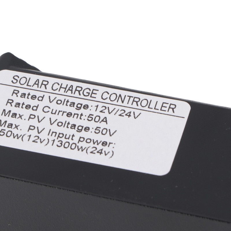 12V/24V Solar Charge Controller 50A PWM Intelligent Battery Charging Regulator