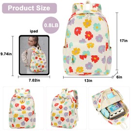 Bluboon Backpack for School Girls Backpack Cute Corduroy Bookbag Kids Backpack Laptop Backpack Gifts for Women