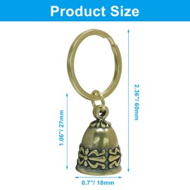 Hordion 4 Pcs Copper Bell for Dog Collar, 0.7 inch Small Cat Bells Vintage Brass Hanging Bells, Pet Anti-Lost Pendant Tags Accessories for Kitten Puppy