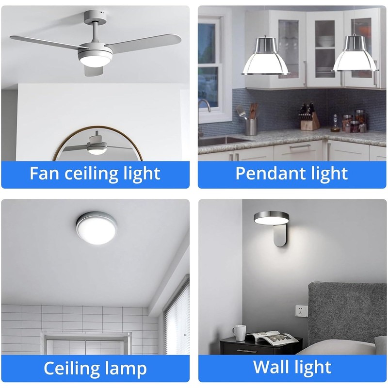 Ceiling Fan LED Light Replacement, 3.93in 18W 2000LM Round LED