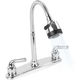 Besswin Grifo de Cocina, Inoxidable Mezcladora para Fregadero 360° Giratorio, Agua Caliente y Fría llaves para Fregadero de Cocina 3 cuartos de galón y 4 cuartos de galón para verduras (Plateado)