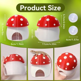 3D Red Mushroom House Reptile Hides and Caves, Reptile Hideout