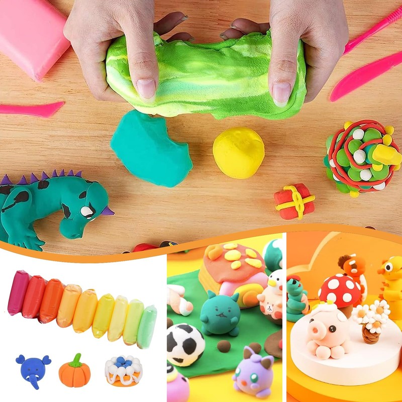 XZEIT Air Dry Clay, Polymer Clay, 36 Bright Colours, Modelling