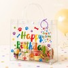joycraft Dog Paw Clear PVC Gift Bags with Handles, 12Pcs