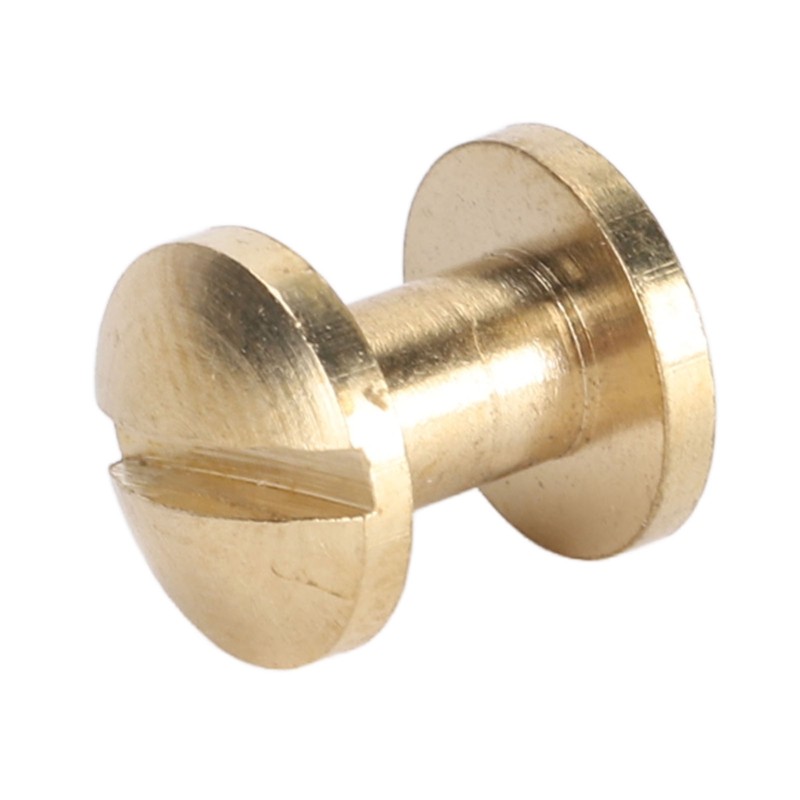 50 Set Brass Rivets Kit DIY 8mm Slot Screw Decorative