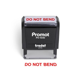 Promot Do Not Bend Self Inking Rubber Stamp - Packaging, Shipping, Moving, Business Supplies, Red Ink
