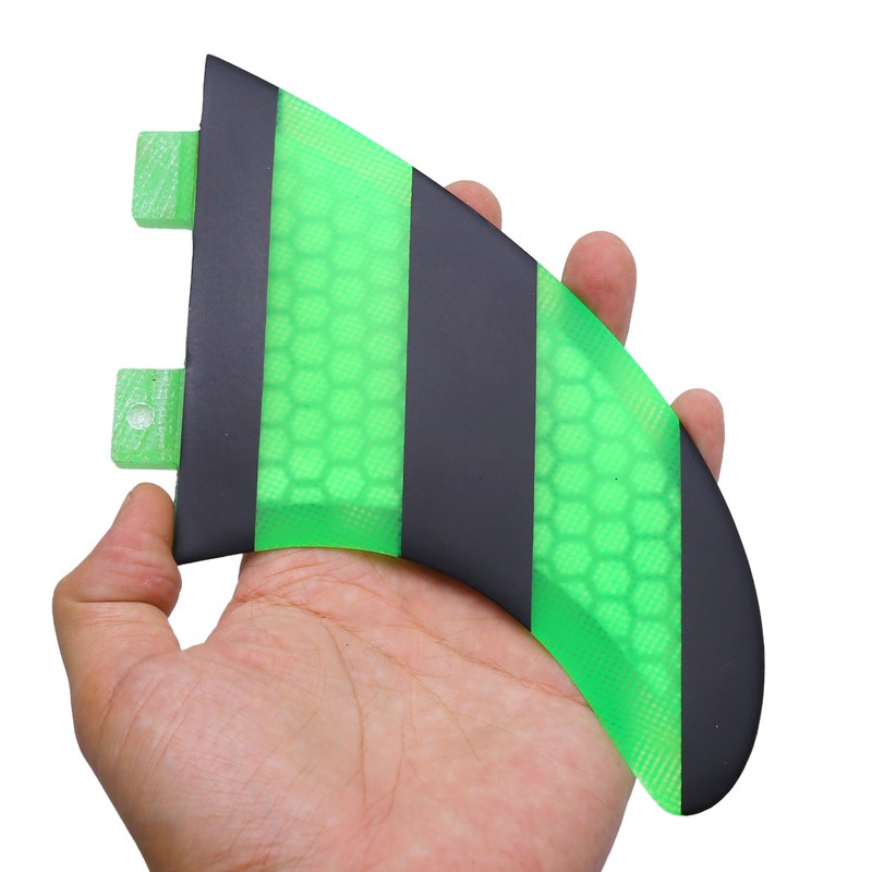Green Black FCS G5 Surf Fins Surfboard Fiberglass Comb Tri