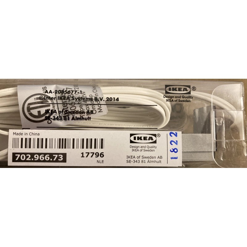 IKEA OMLOPP LED light strip for drawers, aluminum color, 30”