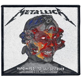 Metallica Hardwired.to self-destruct Unisex Patch standard, 100% polyester,