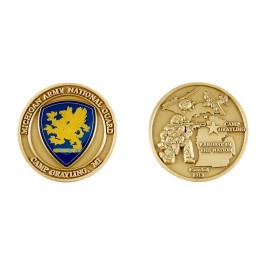 ARMY ANG CAMP GRAYLING MICHIGAN LARGEST IN THE NATION CHALLENGE COIN