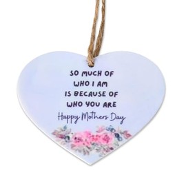 Happy Mother's Day Ornament Gift for Mom Birthday Gifts Women Mother Long Distance Relationship Gift for Mommy Mummy Thank You Gift for Mom Mama Gifts from Daughter Son So Much of Who I am Decoration