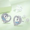 Hifeeled Unicorn Earrings Women Girls 925 Sterling Silver Stud Earrings