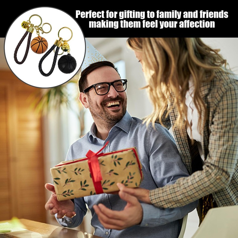 2 Pieces of Basketball Keychains, Creative Keychains, Bell Keychains, Backpack