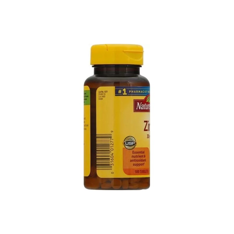 Nature Made Zinc 30 mg, Immune Health Antioxidant, 100 Tablets
