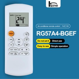 HZIME New RG57A4-BGEF RG57E1/BGEU1 Replacement Remote Control Compatible for ECOX Midea Osaka AC A/C Air Conditioner RG57A4-BGEF RG57E1/BGEU1