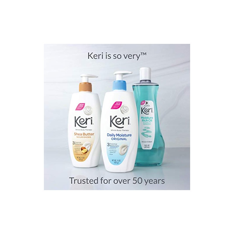 Loción corporal original Keri para piel seca, 20 onzas