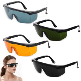 Puedno 4 Stück IPL Schutzbrille 190nm - 2000nm, Laserschutzbrille zum Laser Haarentfernung, UV Lichtschutzbrille für Schönheit HPL/IPL Haarentfernung, 4 Farben