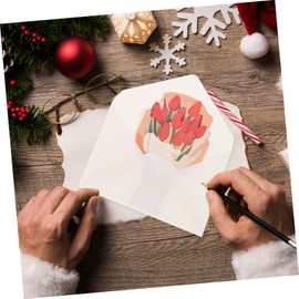 Operitacx 1set Flower Bouquet Greeting Card Message Cards for Birthday Greeting Cards for Birthday Thanksgiving Day Blessing Cards Blessing Cards for Xmas Colorful Paper 12pcs