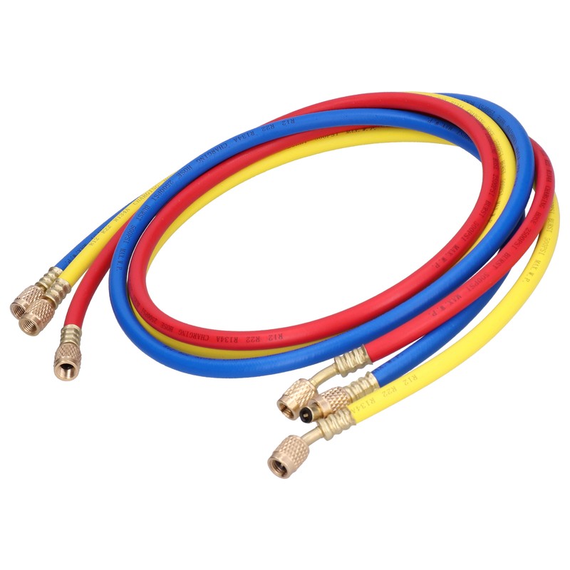 3Pcs AC Charging Hose Detection Liquid Filling Refrigerant Pipe 3Colour