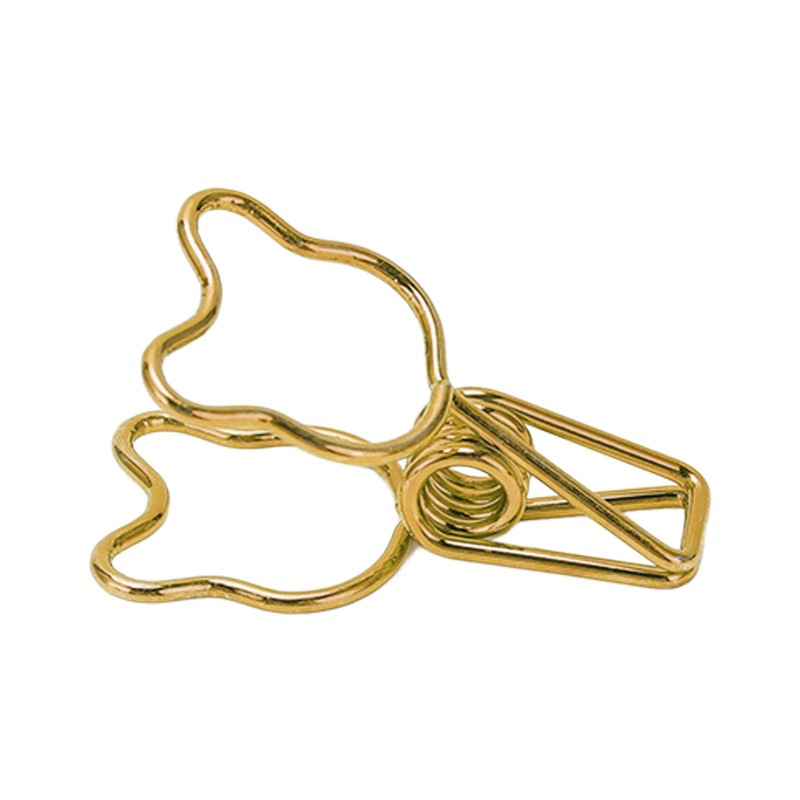 100pcs Binder Clip Hollow Cartoon Bear Long Tail Metal Paper