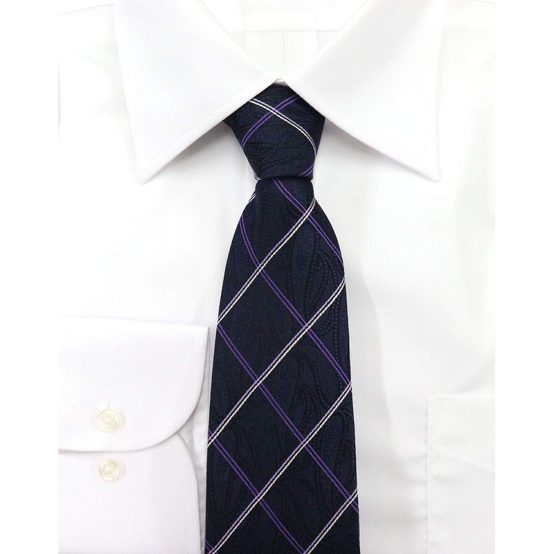MICHIKO LONDON Brand Necktie, Made in Japan, 100% Silk, Jacquard