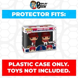 Display Geek, 1 x Plastic Pop Protector Compatible with 2 Pack Shohei Ohtani Alternate Uniform Funko Pop Box, Kollector Protector