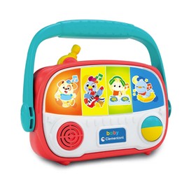 Clementoni Baby Radiolin for Newborns 6-36 Months, Interactive Activity Center, Music Game with Light Effects, Promotes Psychomotor and Cognitive Development, Italian